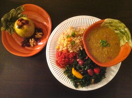 plato saludable de otoño