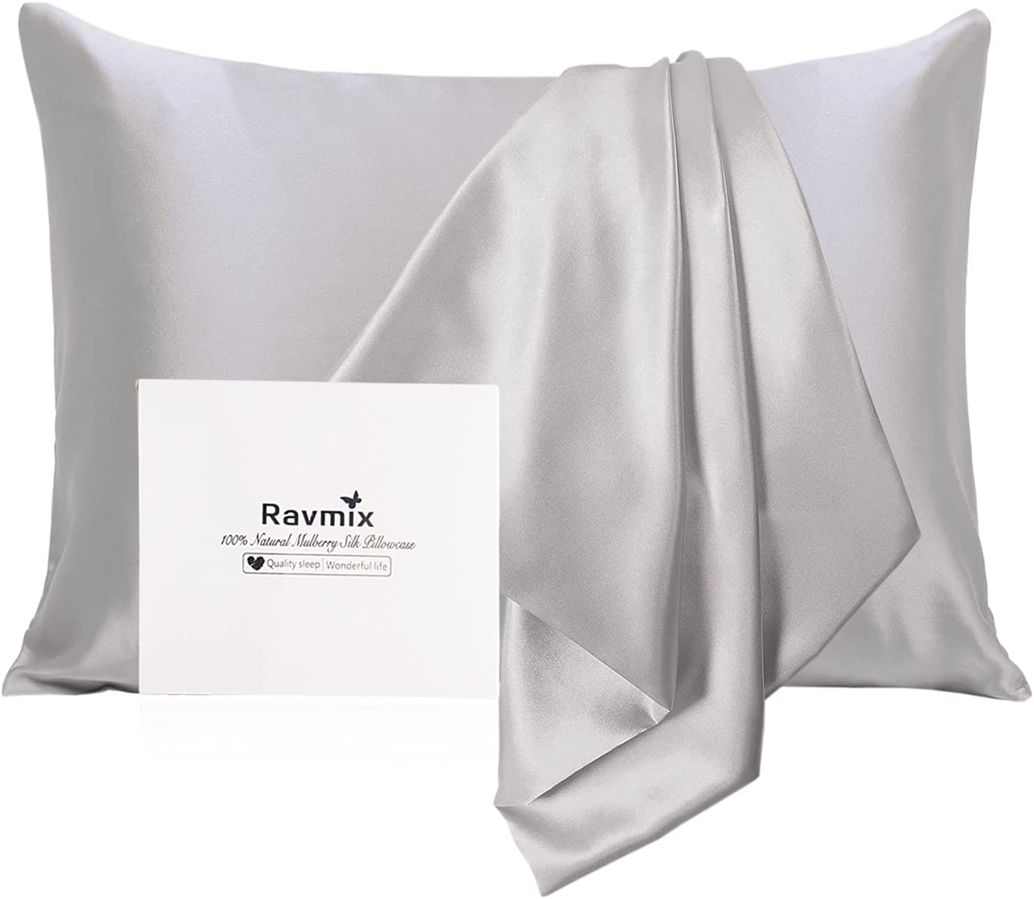 Funda de almohada de seda Ravmix